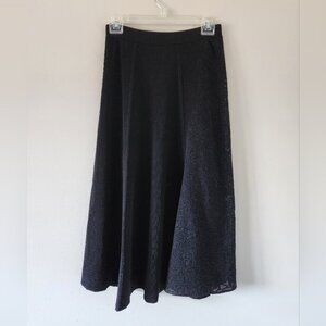 GIVENCHY | Ribbed Skirt Swing Lace Black Sz S